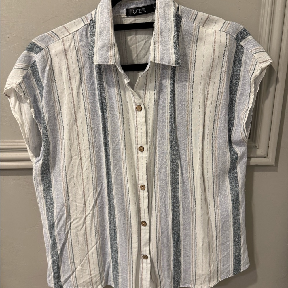 Cure Striped Button-Up Shirt